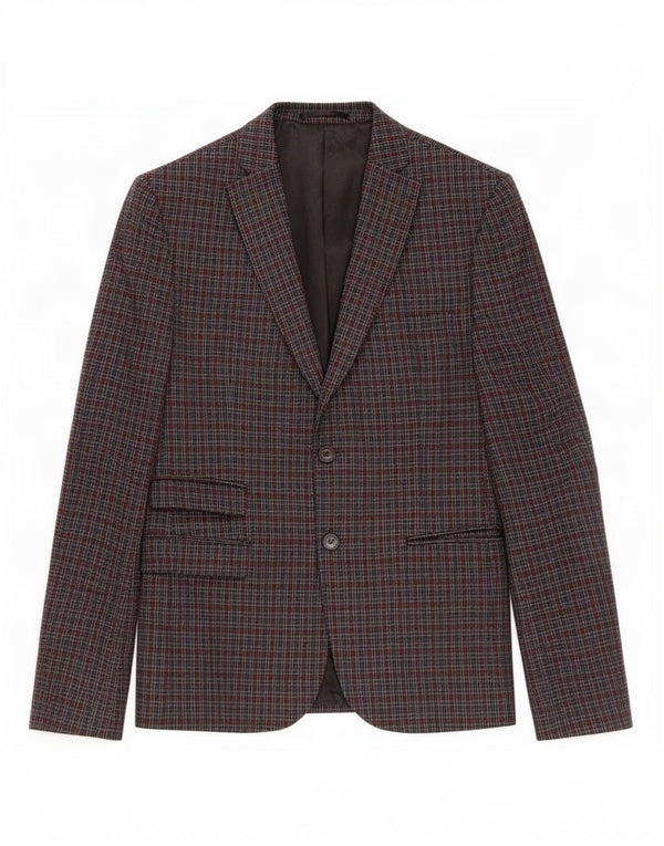 Jaqueta blazer masculina Berna com 2 botões UK 38 xadrez cinza médio