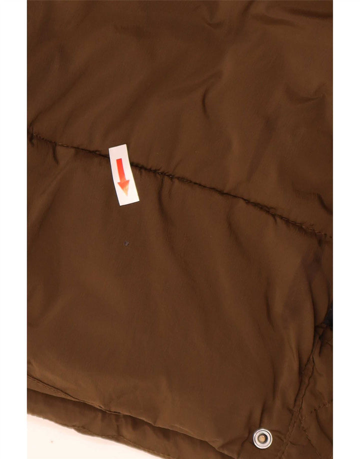 Casaco acolchoado masculino Zara UK 38 médio cáqui nylon motociclista