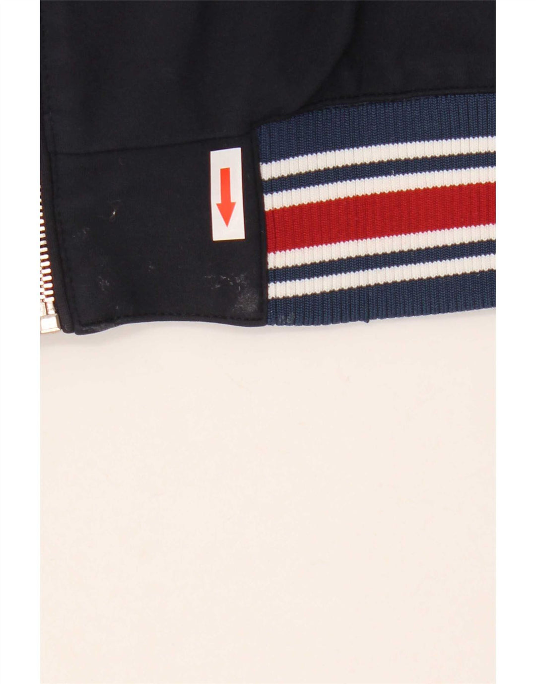 Jaqueta bomber masculina Zara UK 40 grande viscose listrada azul marinho