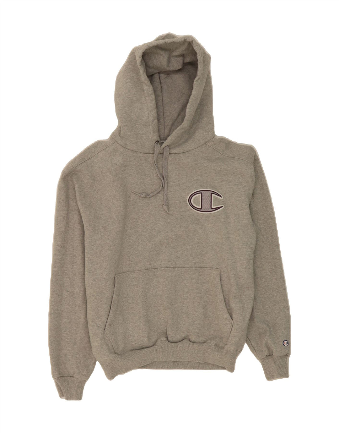CHAMPION Mens Graphic Hoodie Jumper Medium Grey Cotton Vintage Champion and Second-Hand Champion from Messina Hembry 