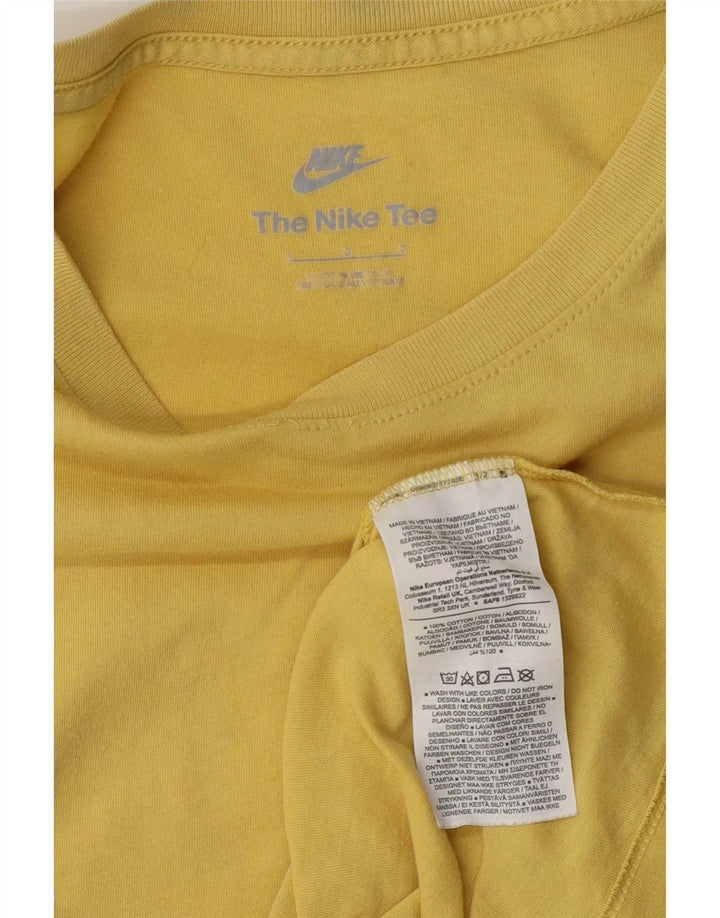 Camiseta masculina Nike grande algodão amarelo