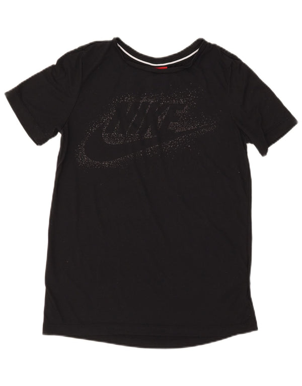 Camiseta feminina NIKE com estampa gráfica UK 6 XS preto poliéster