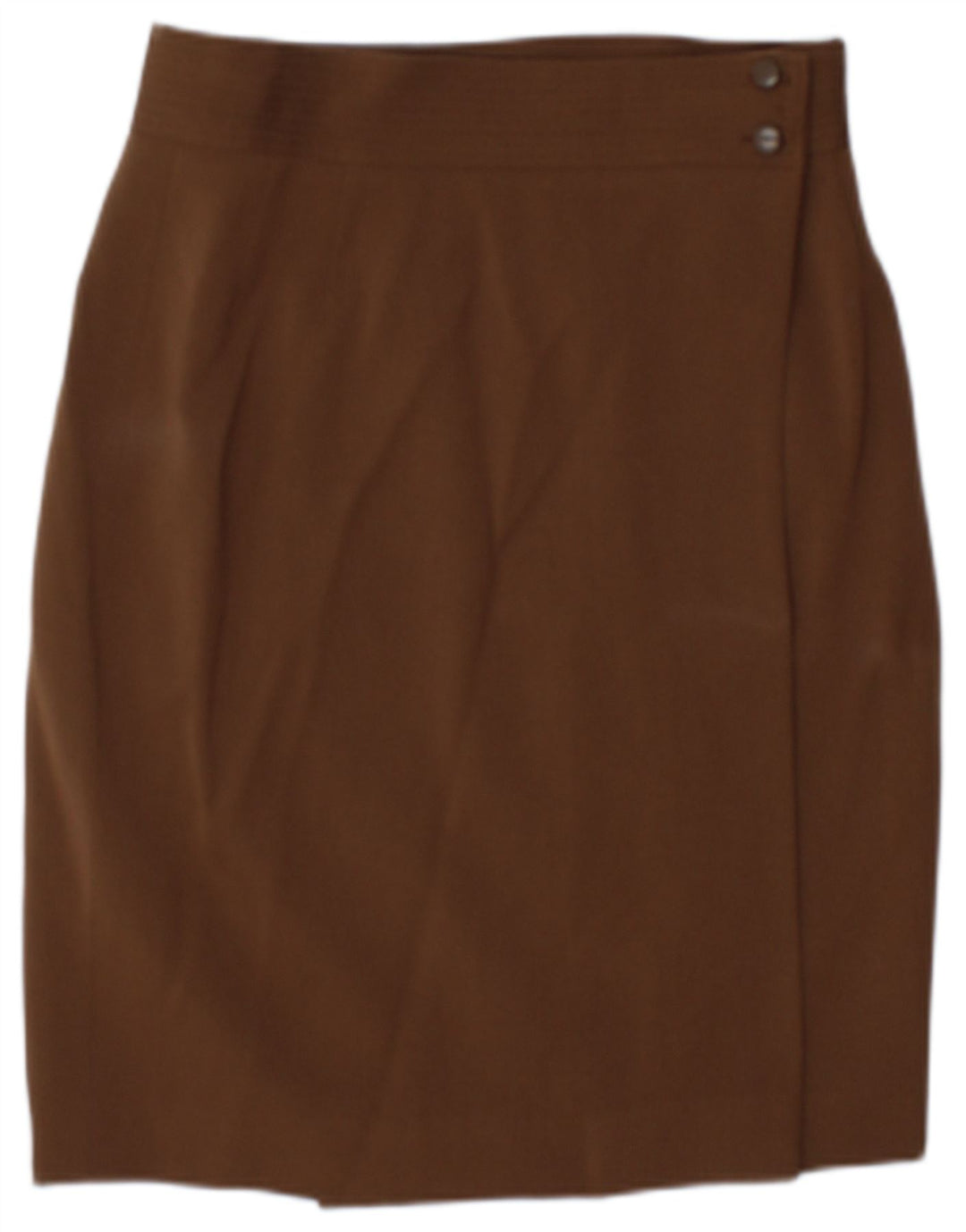 Saia feminina vintage US 8 médio W25 lã marrom