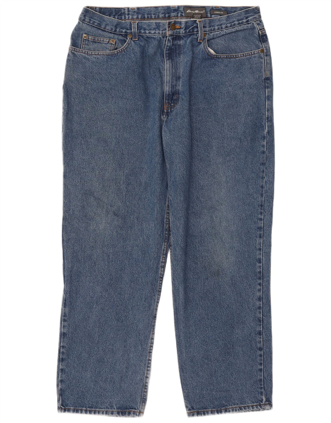 Eddie Bauer Mens Jeans Soltos W38 L30 Azul Algodão