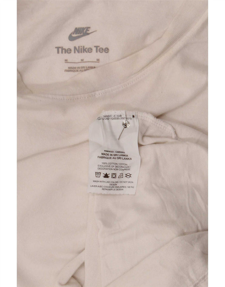 Nike Mens Camiseta Top Médio Algodão Branco