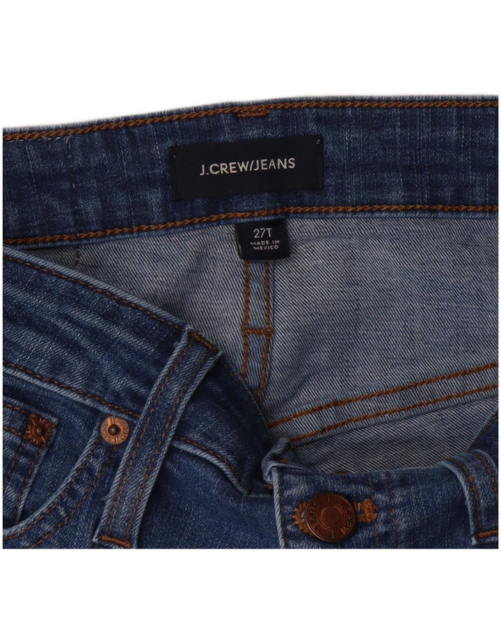 J. CREW Jeans skinny feminino desgastado W27 L30 azul