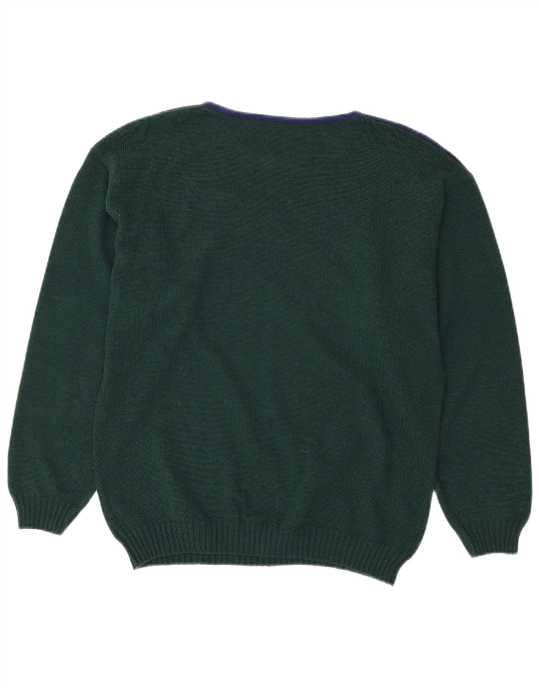 Suéter feminino LES COPAINS com gola redonda UK 18 XL verde colorblock