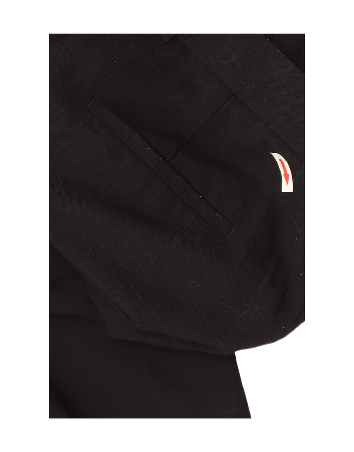 Calça cargo feminina reta Marks & Spencer Reino Unido 12 médio W30 L30 preta