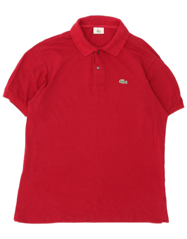 Camisa polo masculina Lacoste tamanho 5 grande algodão vermelho