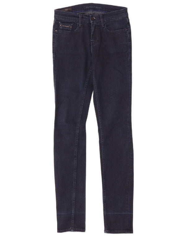 Calça Jeans Skinny Calvin Klein Feminina Cintura Média W26 L32 Azul Algodão