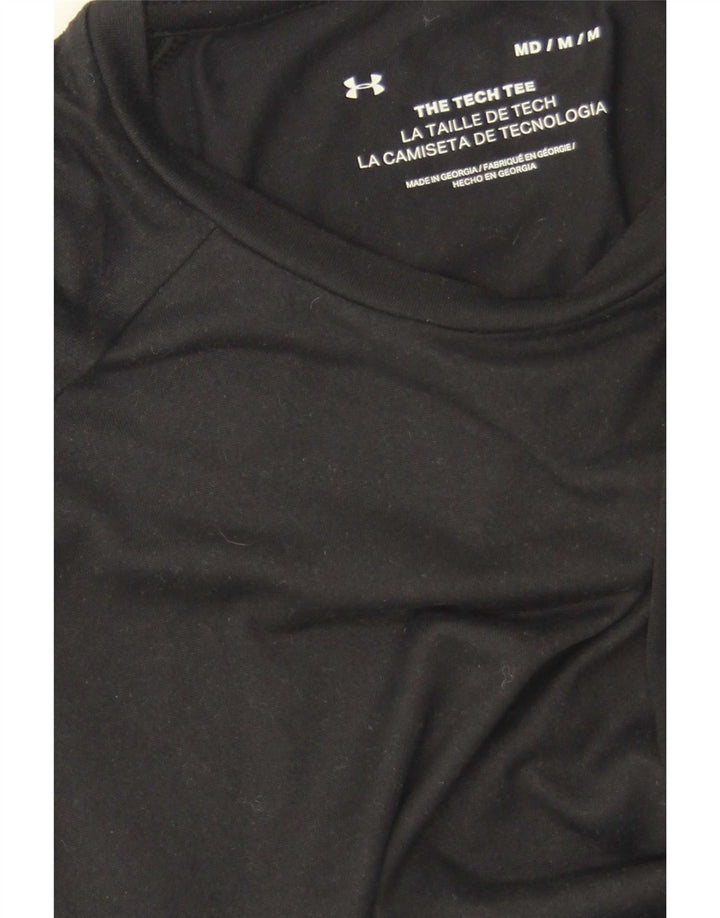Under Armour Mens Camiseta Top Médio Poliéster Preto