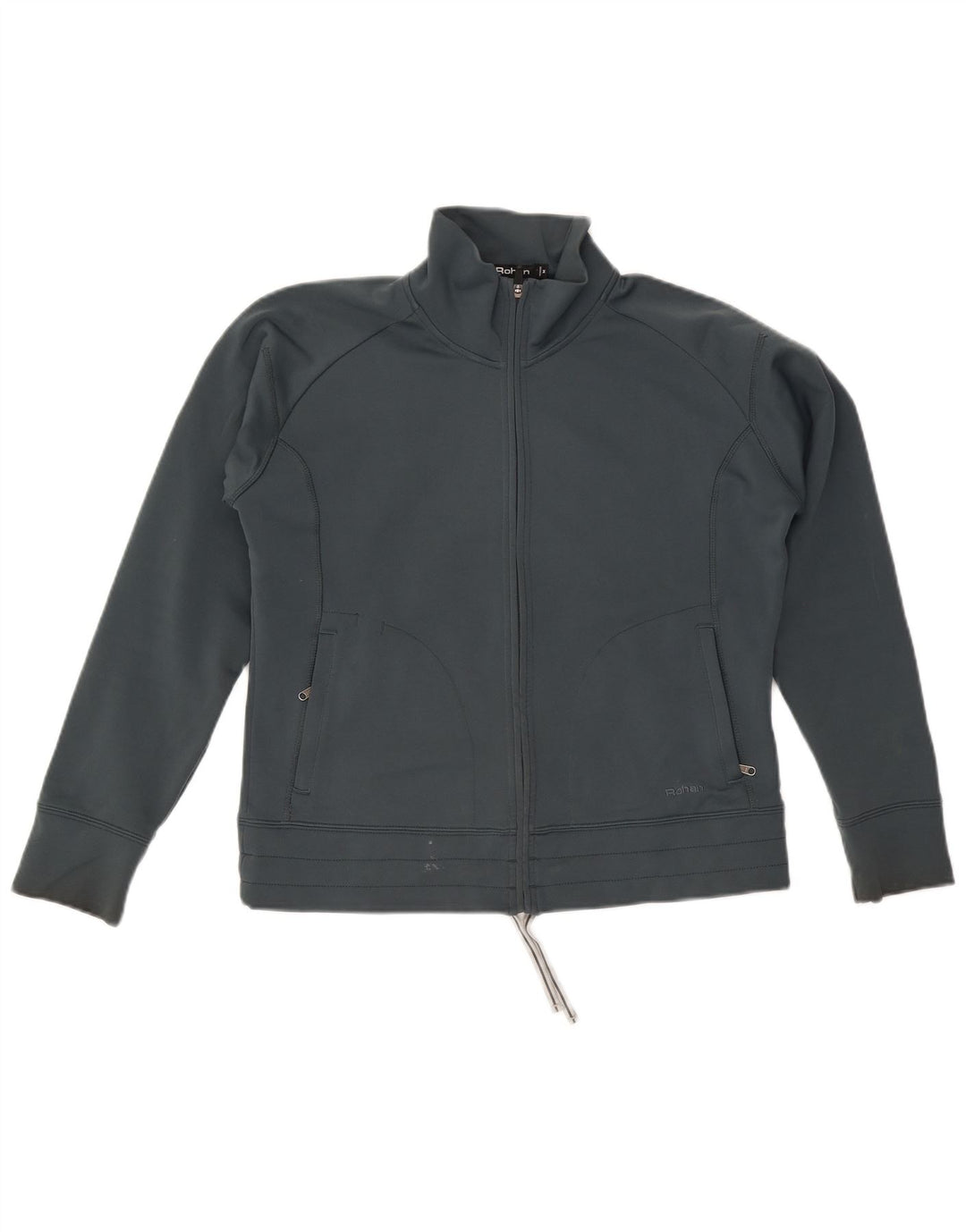 Rohan Womens Tracksuit Top Jacket UK 14 poliéster verde médio