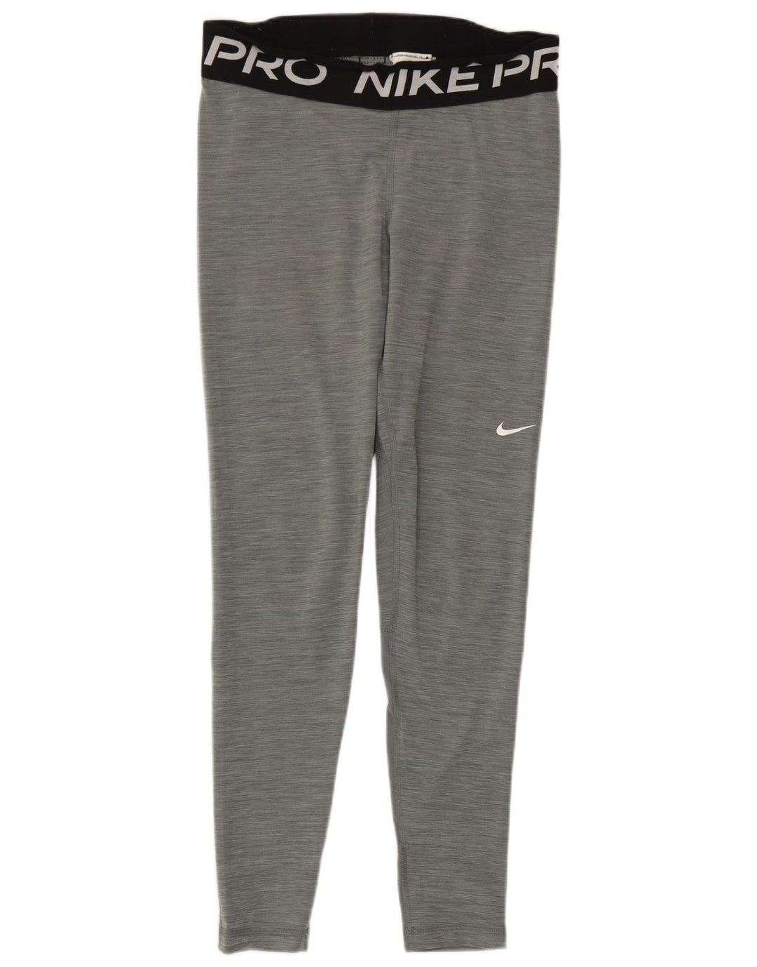 Nike Womens Dri Fit Graphic Leggings UK 12 Medium Grey Colourblock