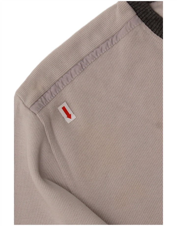 HUGO BOSS Top masculino de manga comprida XL off white algodão colorblock