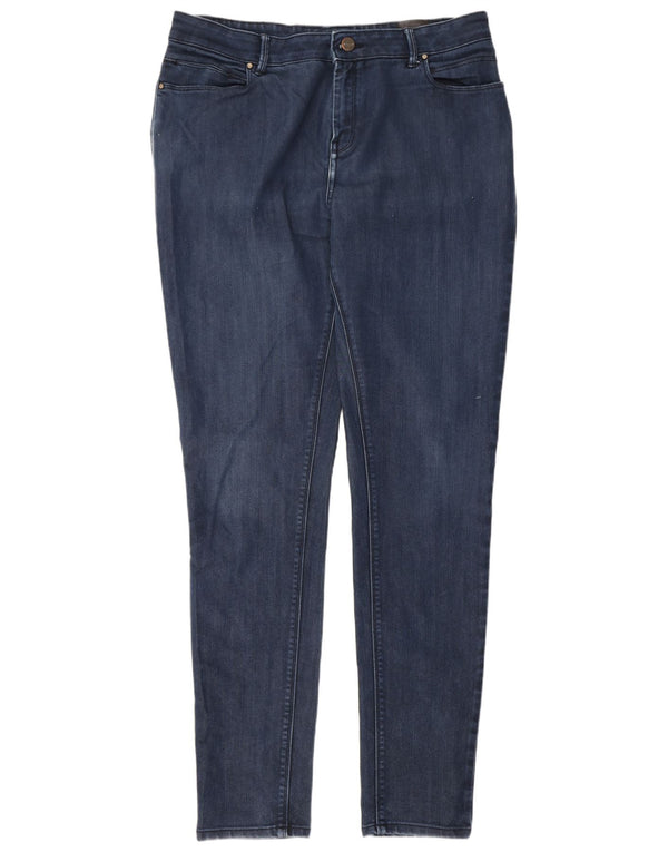 Jeans skinny feminino Marks & Spencer Reino Unido 16 grande W34 L31 azul marinho elastano