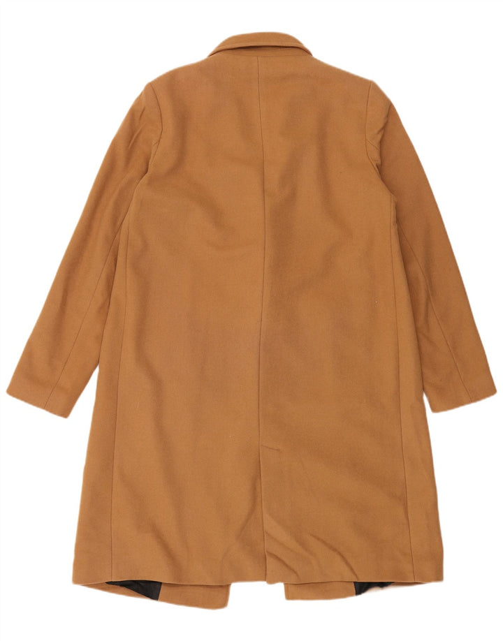 Sobretudo feminino ZARA UK 16 grande algodão marrom