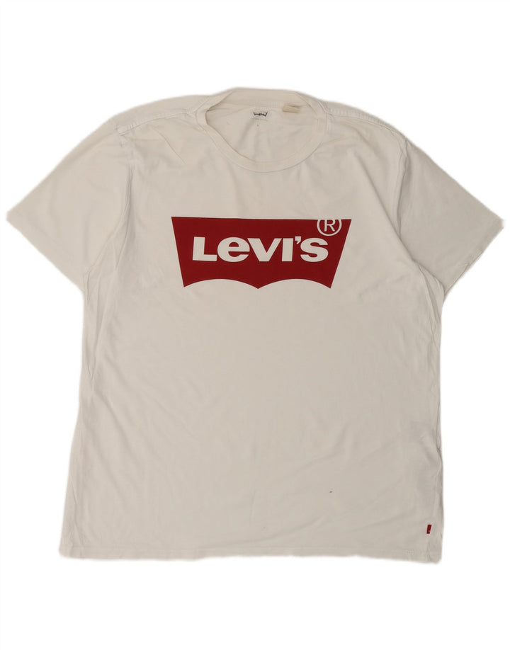 Camiseta gráfica masculina LEVI'S grande algodão branco