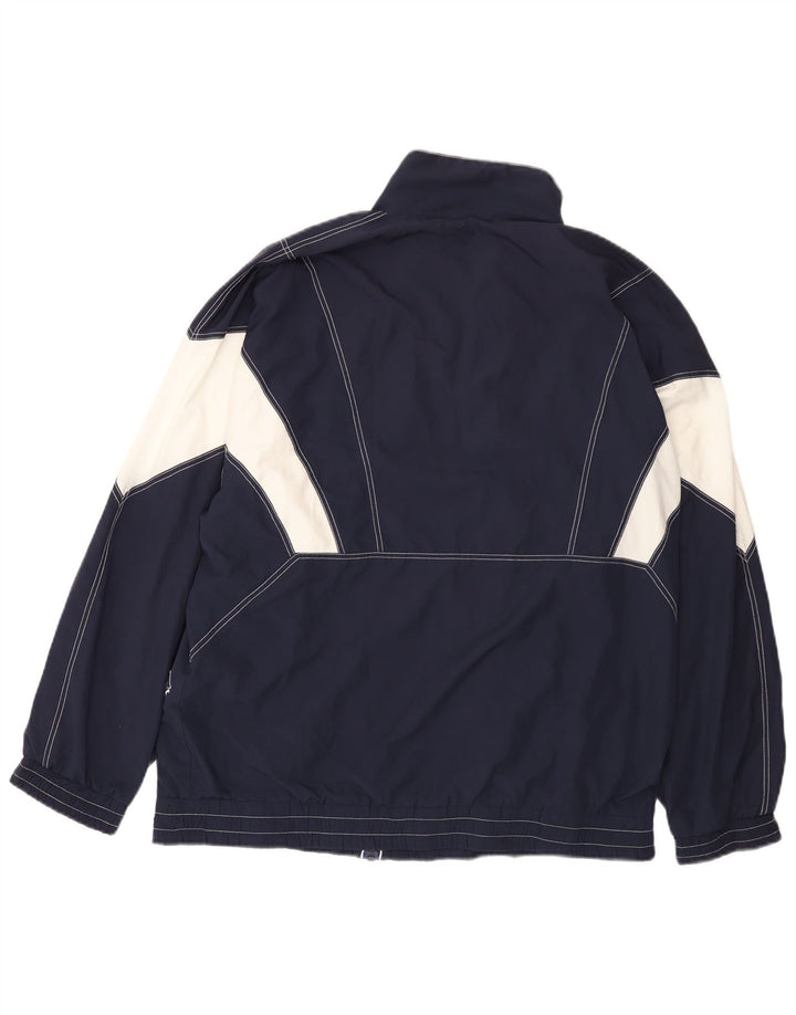 Jaqueta de treino masculina ativa grande bloco colorido azul marinho