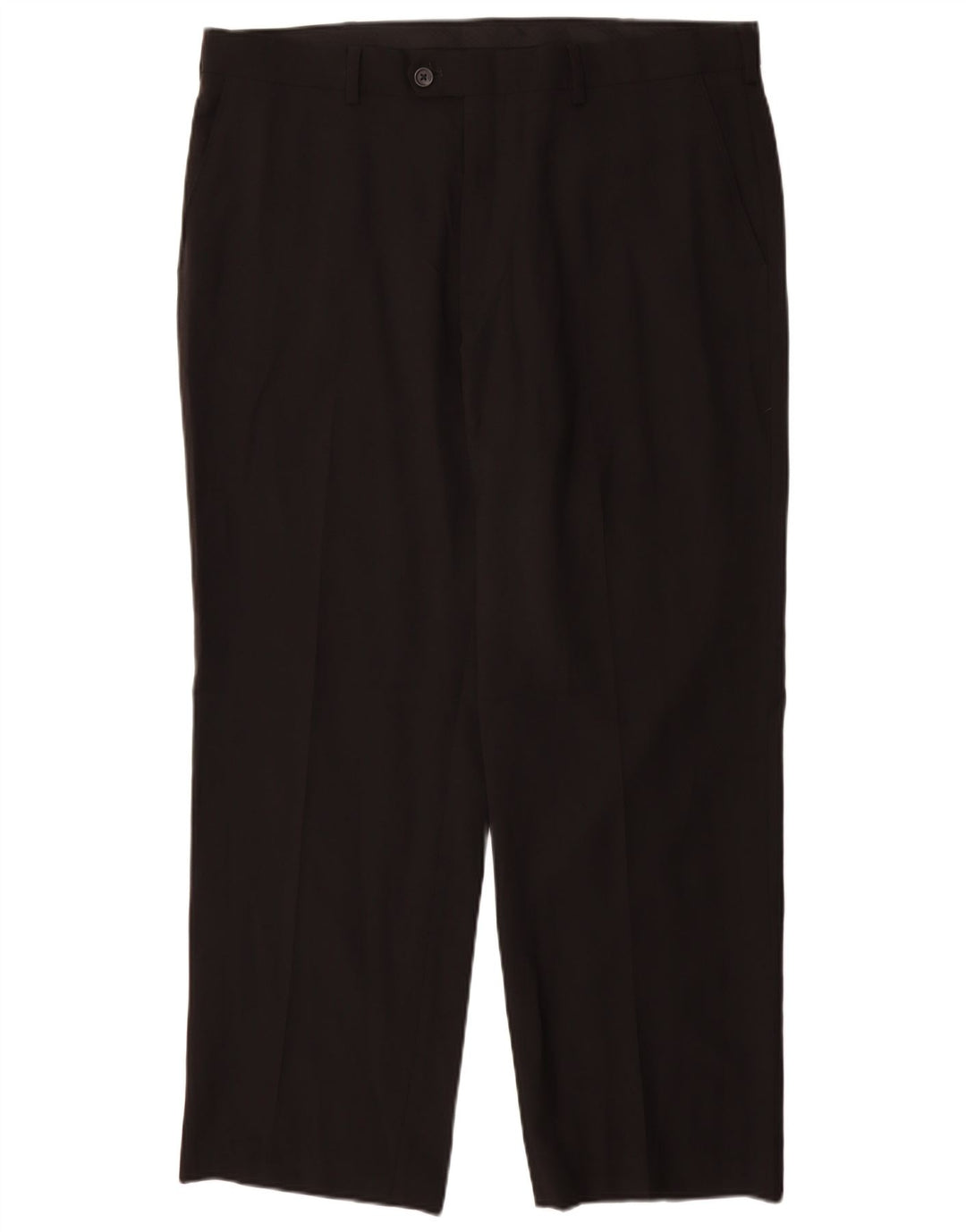 Calça masculina de terno reto IZOD W38 L30 poliéster preto