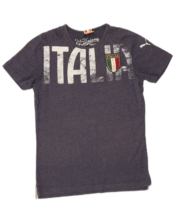 Camiseta Puma Mens Italia Graphic Top Médio Azul Marinho