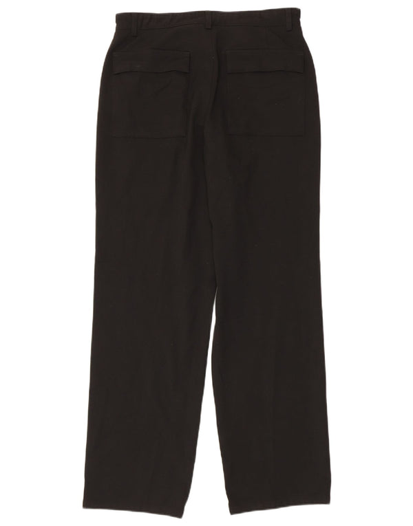 Calça masculina reta casual Marks & Spencer W30 L31 poliéster preto