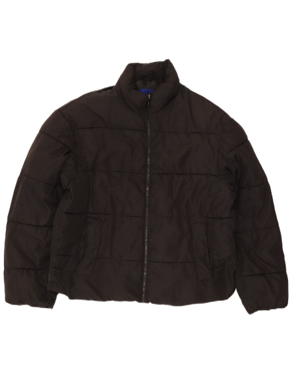 Jaqueta acolchoada masculina Jack & Jones UK 38 poliéster preto médio
