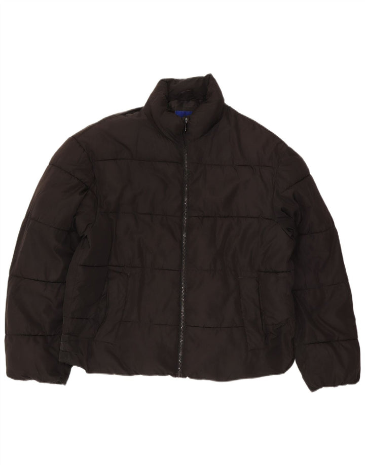 Jaqueta acolchoada masculina Jack & Jones UK 38 poliéster preto médio