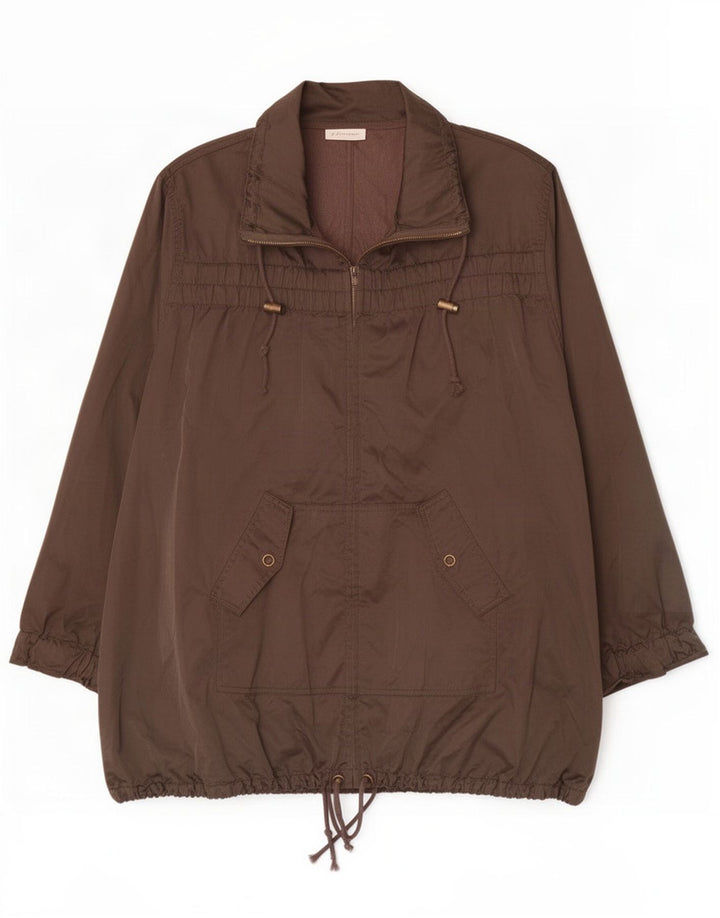 Jaqueta feminina Marks & Spencer Autograph Parka Reino Unido 20 2XL marrom nylon