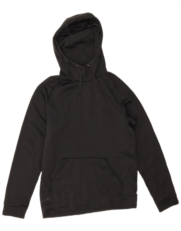 Jumper com capuz Nike masculino Therma-Fit médio preto poliéster