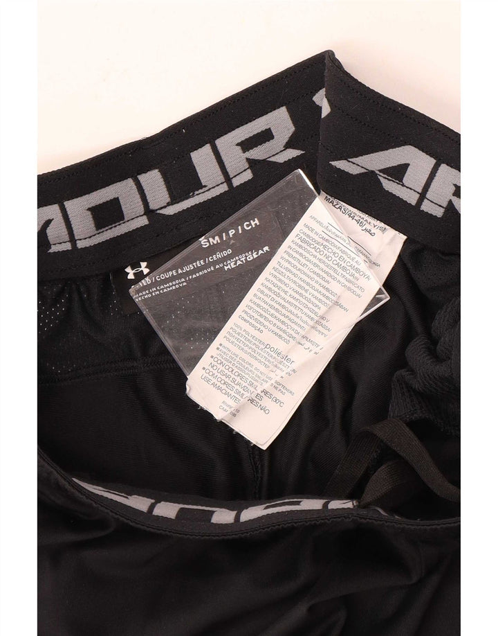 Shorts esportivos masculinos Under Armour Heat Gear pequenos pretos