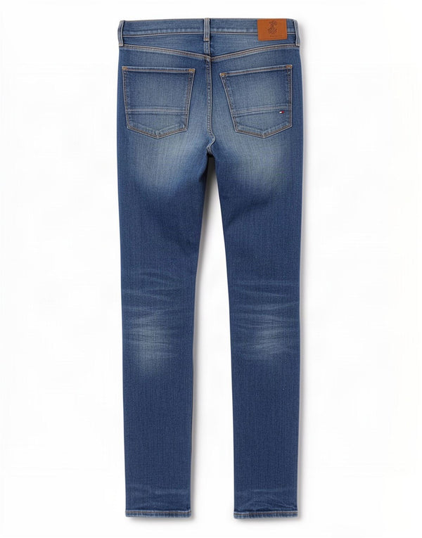 Tommy Hilfiger Masculino Denton Slim Fit Jeans Reta W32 L34 Azul Algodão
