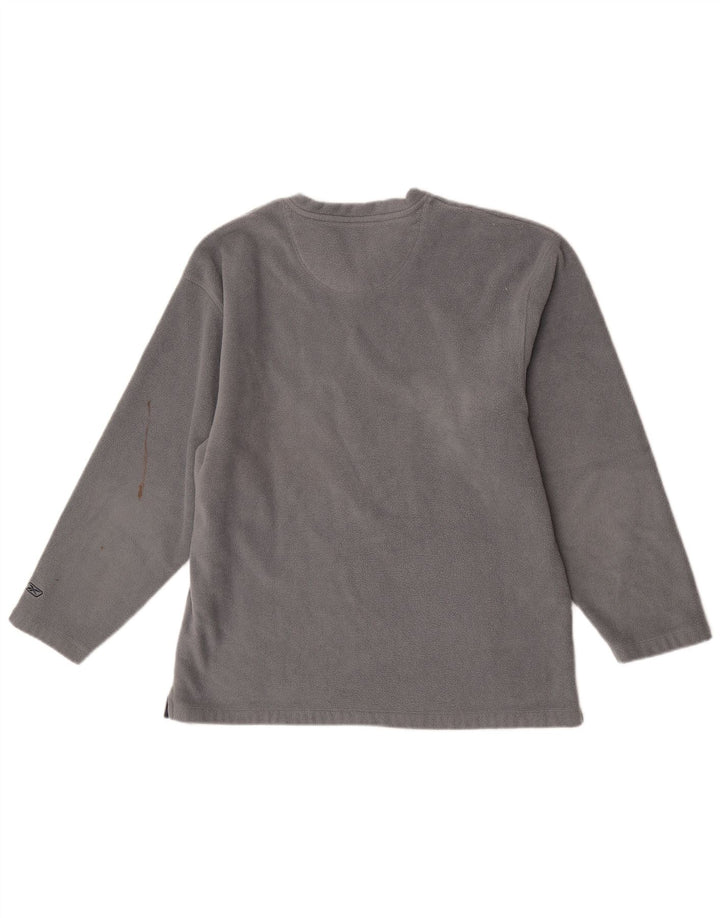 Reebok Mens Fleece Jumper Grande Cinza Poliéster