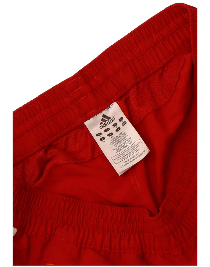 Adidas Womens Climalite Sport Shorts UK 8 Pequeno Poliéster Vermelho