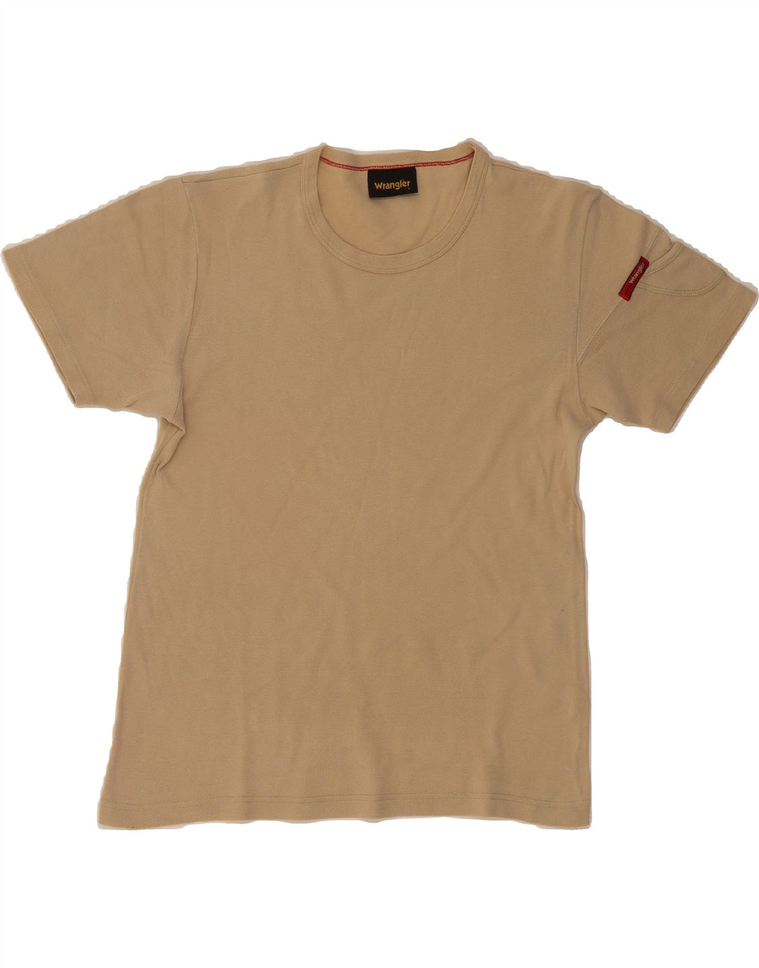 WRANGLER Womens T-Shirt Top UK 14 Large Beige Cotton Vintage Wrangler and Second-Hand Wrangler from Messina Hembry 