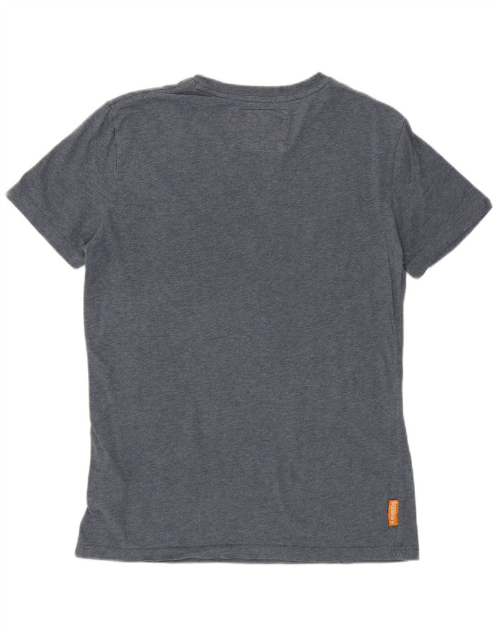 Camiseta masculina SUPERDRY top pequeno algodão azul marinho