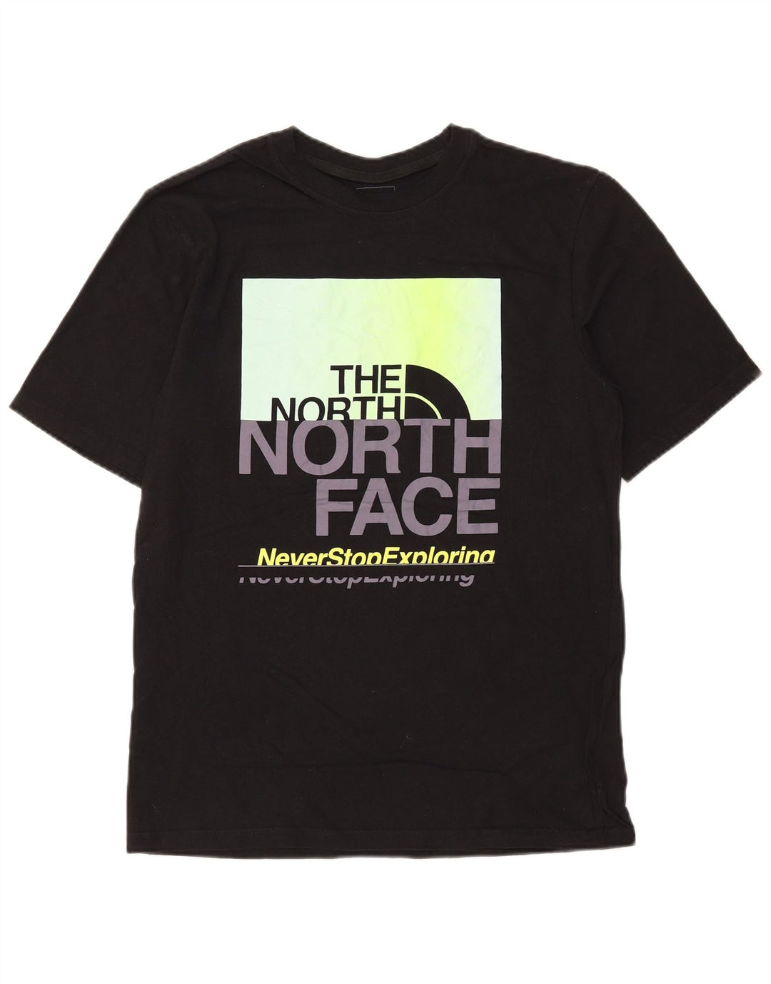 Camiseta gráfica masculina The North Face Top médio algodão preto
