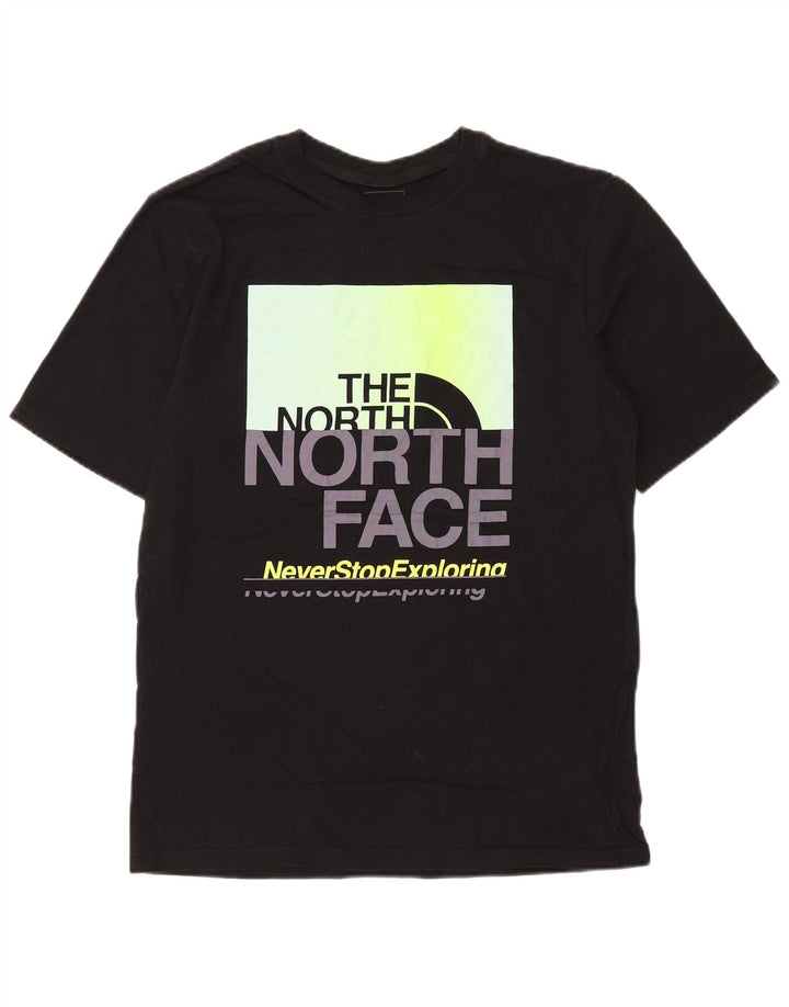 Camiseta gráfica masculina The North Face Top médio algodão preto