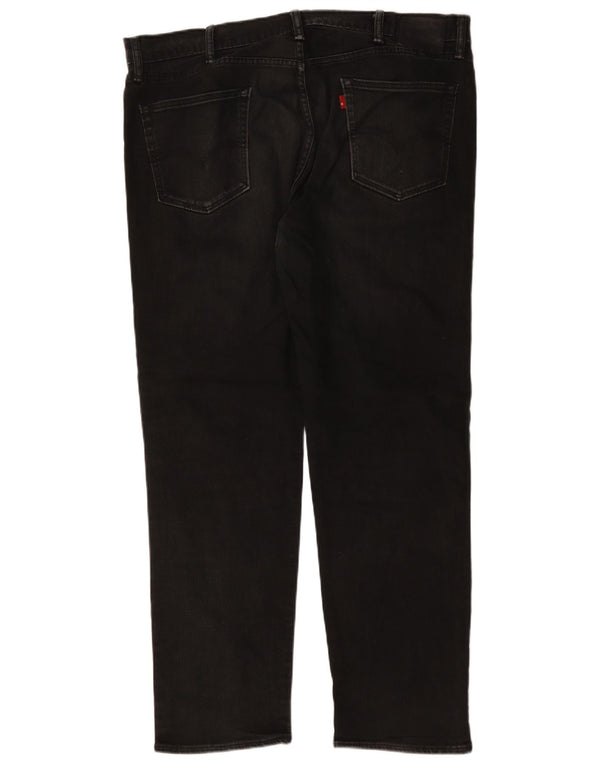 Calça jeans reta masculina Levi's W42 L31 algodão preto
