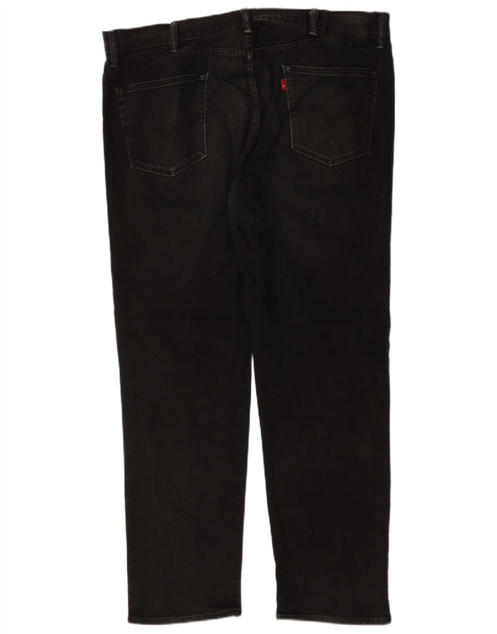 Calça jeans reta masculina Levi's W42 L31 algodão preto
