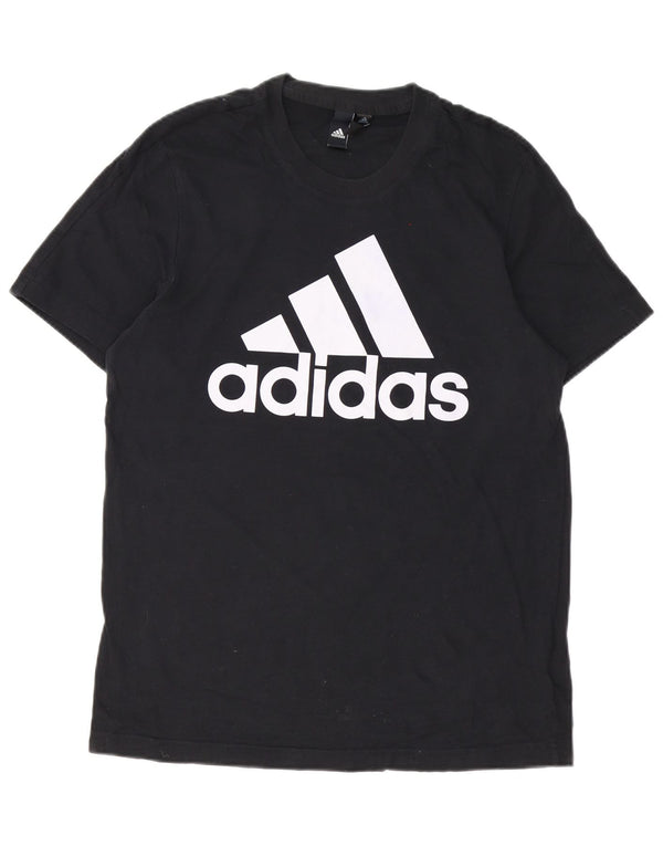 Adidas Mens Graphic T-Shirt Top Médio Algodão Preto