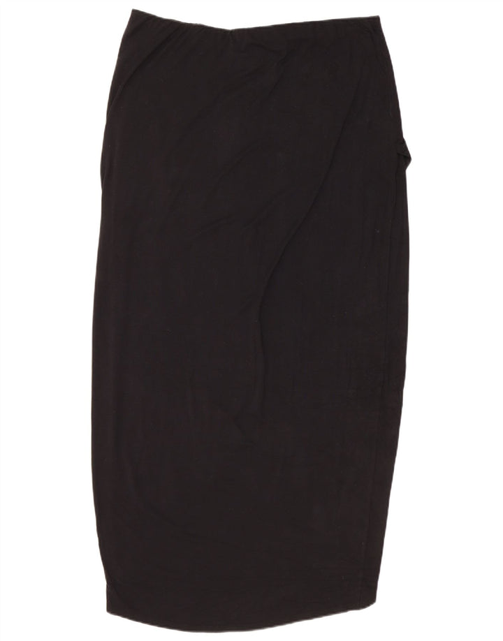 Mossimo saia midi feminina de cintura alta grande W34 preto rayon