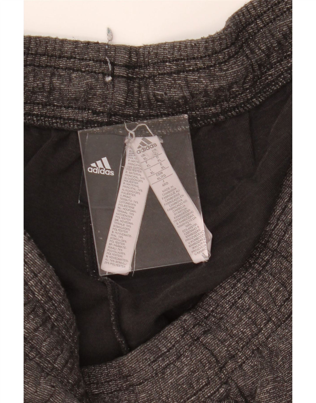 Calças de treino masculinas ADIDAS XL cinza algodão