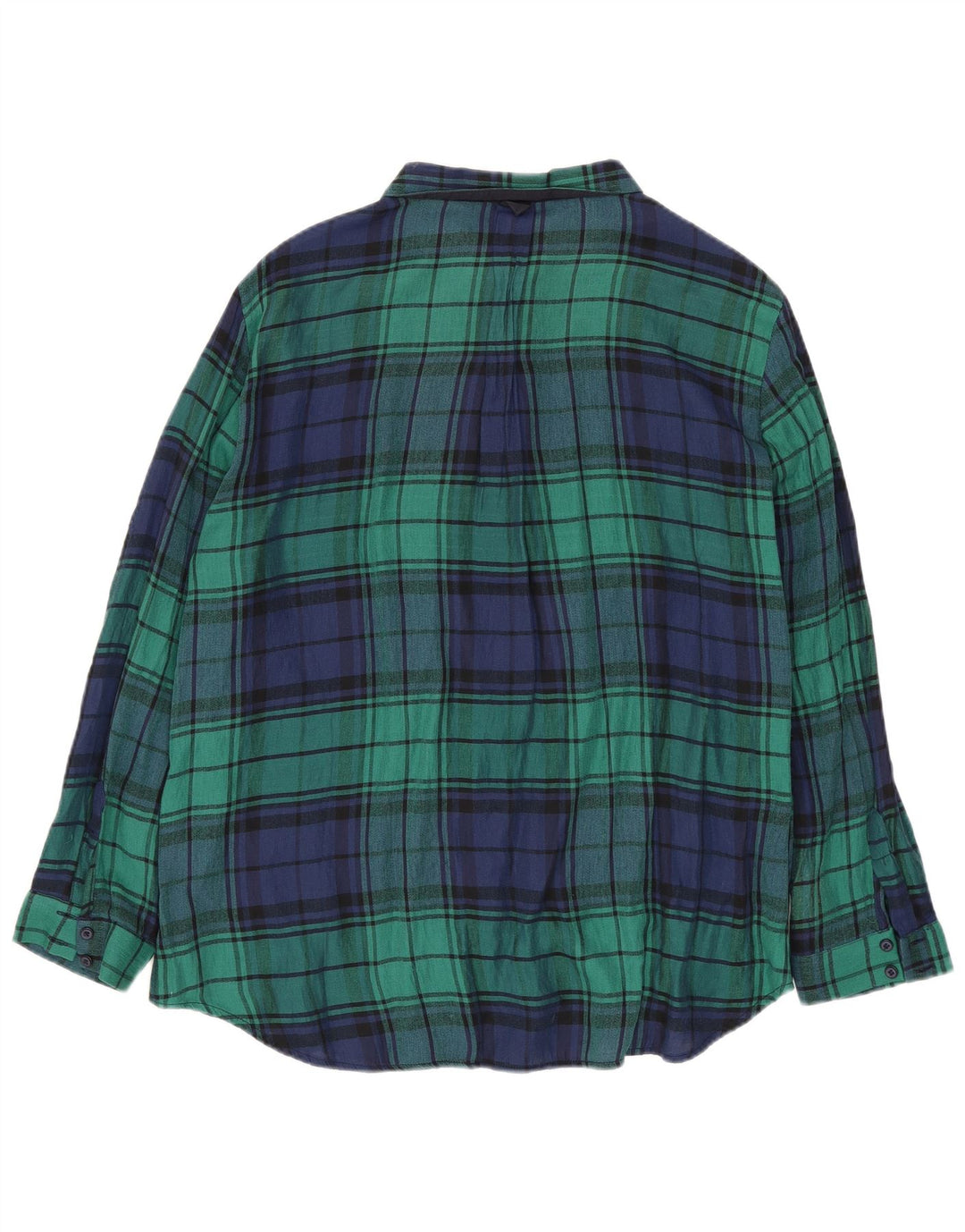 Camisa de flanela feminina Zara Reino Unido 16 grande xadrez verde