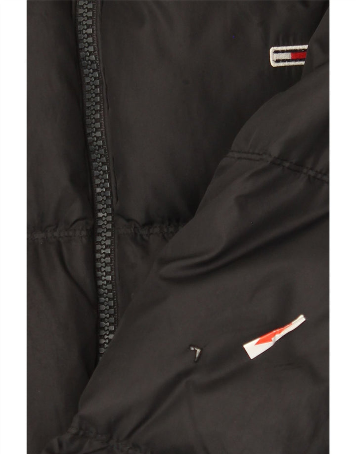 Jaqueta acolchoada masculina Tommy Hilfiger UK 40 grande poliéster preto
