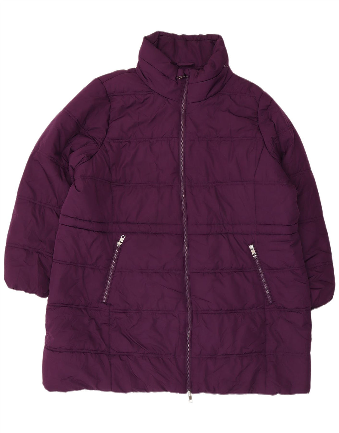 Casaco acolchoado feminino MARKS & SPENCER UK 24 4XL poliéster marrom