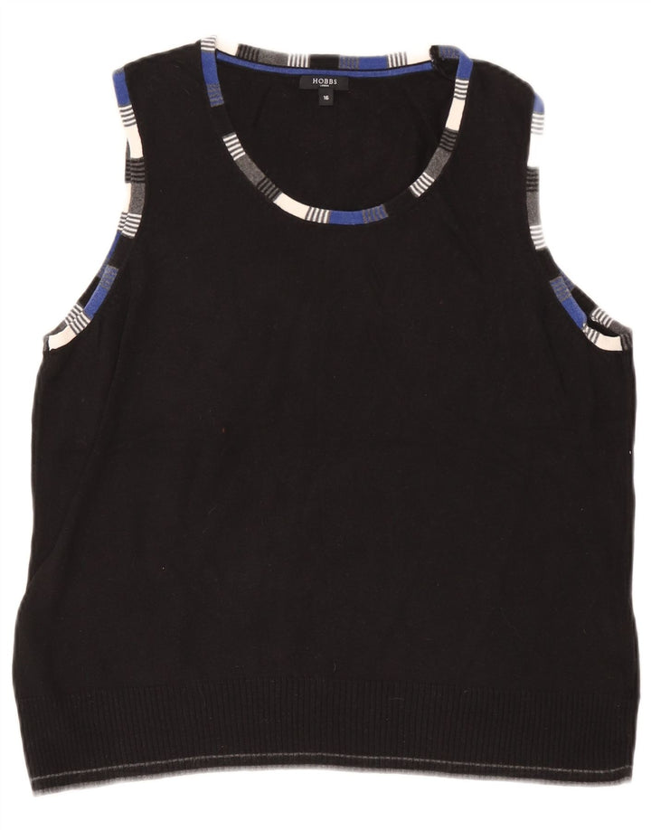 Colete feminino Hobbs Top UK 16 grande algodão preto