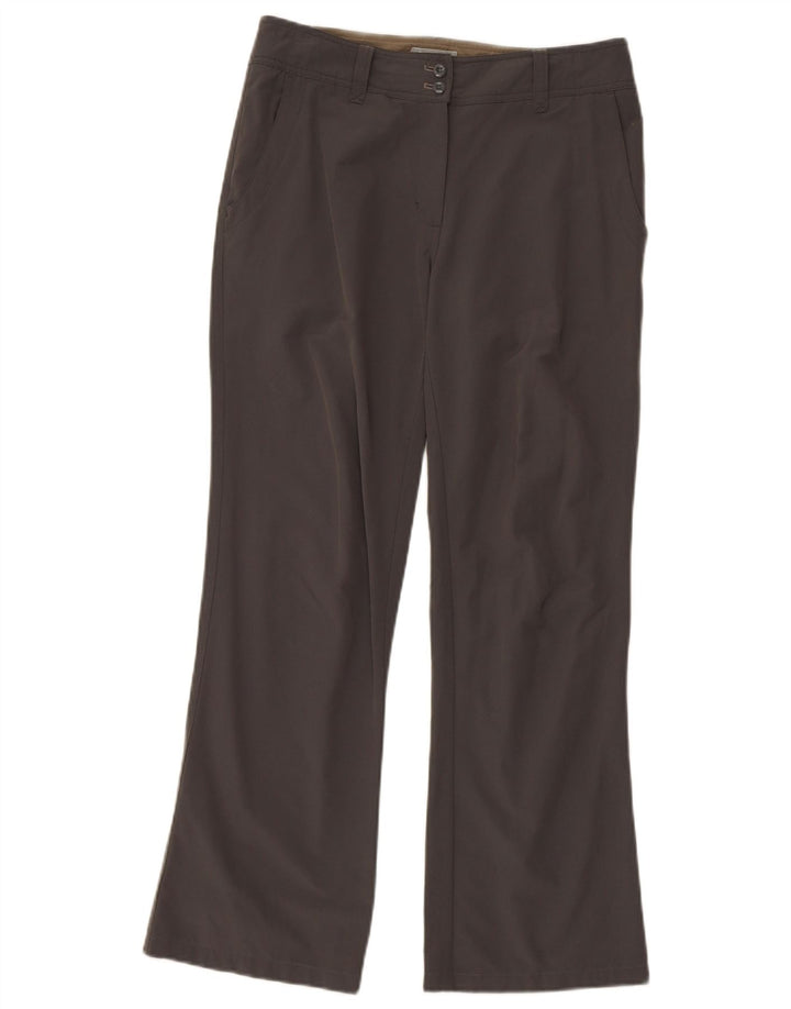 Calça chino feminina ROHAN reta EUA 8 médio W30 L27 cinza