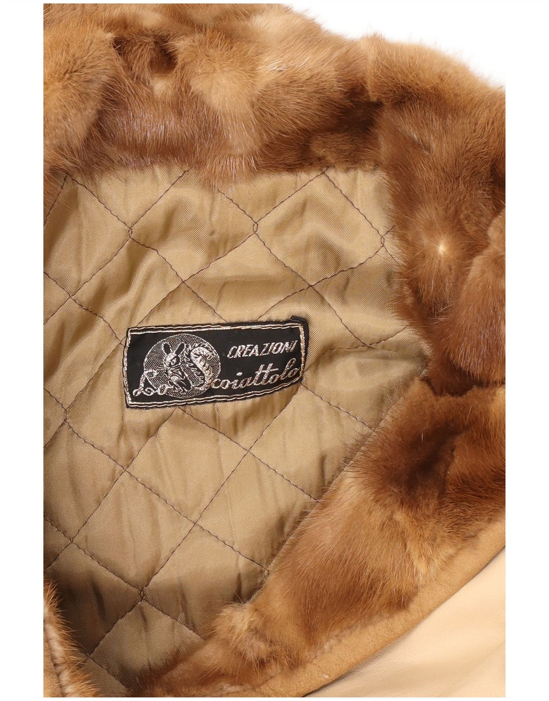 Casaco feminino vintage com peito duplo UK 16 grande bege