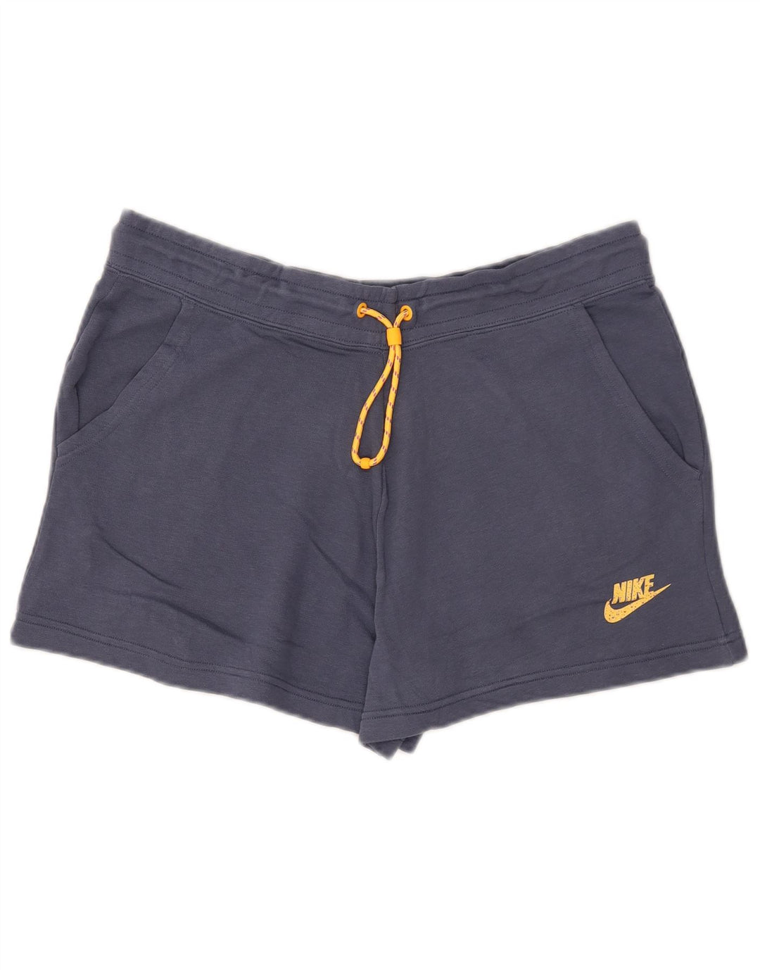Shorts esportivos femininos NIKE UK 16 grande algodão azul marinho