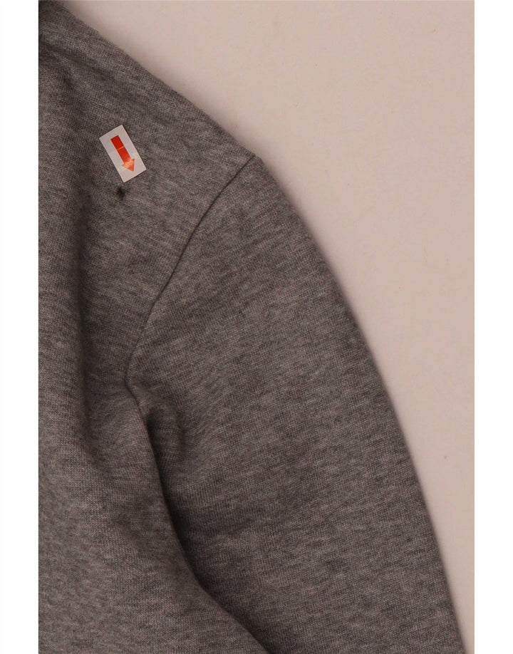 Suéter com capuz gráfico masculino Puma, algodão manchado cinza médio